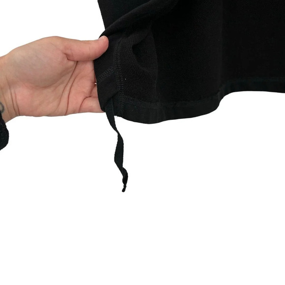 Adeptt Adira Skirt Asymmetric‎ Pencil Drawstring Midi Cotton Black Size Large - Picture 8 of 14